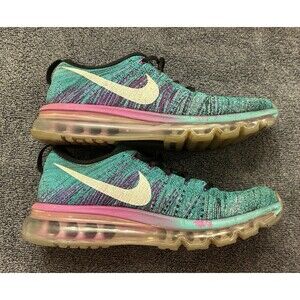 Nike Flyknit Max Clear Jade Hyper Violet Athletic Shoe 620659-013 Women’s Sz 9
